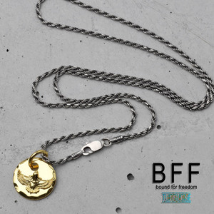 BFF ブランド 唐草メタルネックレス ゴールド 18K GP 金色 シルバー925 金属アレルギー対応 専用BOX付属