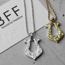 BFF ブランド ホースシューネックレス シルバー925 ゴールド 18K GP 金色 馬蹄 手彫り (50cmチェーン)_画像8