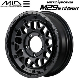 MARUKA MID NITRO POWER M29 STINGER ホイール1本価格 バレルブラック 5.5J-16インチ 5穴/PCD139.7 インセット+20