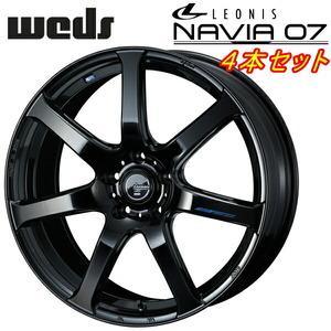 Weds LEONIS NAVIA07 ホイール4本Set プレミアムブラック 7.0-18インチ 5穴/PCD114.3 インセット+53