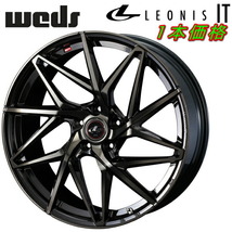 Weds LEONIS IT ホイール1本価格 パールブラック/ミラーカット/チタントップ 8.0-19インチ 5穴/PCD114.3 インセット+43_画像1