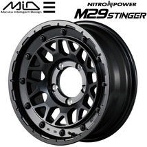 MARUKA MID NITRO POWER M29 STINGER ホイール4本Set バレルブラック 6.0J-16インチ 5穴/PCD139.7 インセット-5_画像1