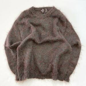 毛足 長め ビンテージ 80s nethy mohair 78％ シャギー モヘア セーター ニット ウール wool sweater knit グランジ アルパカ 90s 70s