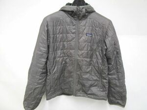 2430RMZ◎patagonia パタゴニア ナノパフフーディー メンズS グレー 中綿ジャケット◎中古難有