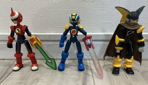 ロックマンエグゼ フィギュア ロッキンアクション 3体セット ジャンク ロックマン ブルース ノーマルスタイル フォルテ