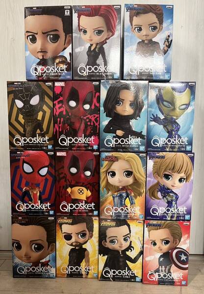 新品未開封 marvel マーベル アベンジャーズ アイアンマン キャプテンマーベル キャプテンアメリカ Qposket キューポス デッドプール 15種