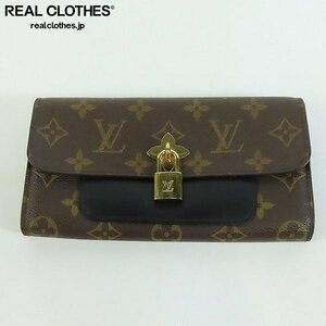 LOUIS VUITTON/ルイヴィトン モノグラム ポルトフォイユ・フラワー パドロックチャーム 財布 M62577 /000