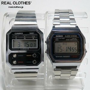 CASIO/カシオ スタンダード クォーツ/ステンレス デジタル 腕時計 A100WE-1AJF/ A158WA-1JH/2点セット /000