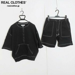 ☆BEAMS/ビームス カラーステッチプルオーバースウェットシャツ/ハーフパンツ セットアップ/M /080