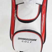 【未使用】BRIDGESTONE/ブリヂストン ゴルフ CBG21Y 9型 5分割キャディバッグ ホワイトｘブラックｘレッド 同梱×/160_画像7