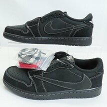 【未使用】NIKE×Travis Scott/ナイキ AIR JORDAN 1 LOW OG SP BLACK PHANTOM/エアジョーダン1 DM7866-001/26.5 /080_画像4