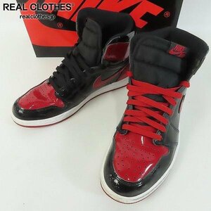 NIKE/ナイキ AIR JORDAN 1 RETRO HIGH OG PATENT BRED/パテント ブレッド 555088-063/28 /080