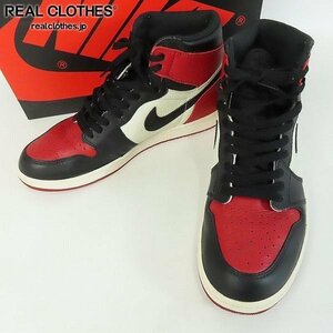 NIKE/ナイキ AIR JORDAN 1 RETRO HIGH OG BRED TOE/エアジョーダン1 ブレッドトゥ 555088-610/28 /080