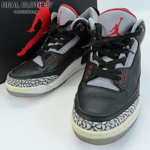 NIKE/ナイキ AIR JORDAN 3 BLACK CEMENT/エア ジョーダン 3 ブラック セメント 854262-001/27.0 /080