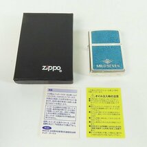 ZIPPO/ジッポー MILD SEVEN/マイルドセブン 懸賞品 ブルーエポ 両面加工 1999年製 /LPL_画像7