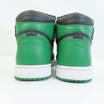 NIKE/ナイキ AIR JORDAN 1 RETRO HIGH OG/エアジョーダン1 ブラック/パイングリーン 555088-030/27.5 /080_画像2