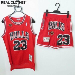 ☆MITCHELL&NESS/ミッチェルアンドネス NBA CHICAGO BULLS/シカゴ ブルズ JORDAN トップス/パンツ/セットアップ S/40(M) /060