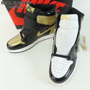 【未使用】NIKE/ナイキ AIR JORDAN 1 RETRO HIGH OG NRG GOLD TOP 3/861428-001/27 /080