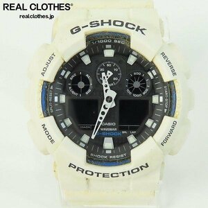 G-SHOCK/Gショック デジアナ ワイドフェイス ワールドタイム デジアナ 腕時計 GA-100B-7AJF【動作未確認】 /000