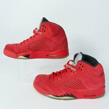 NIKE/ナイキ AIR JORDAN 5 RETRO Red Suede/エアジョーダン5 レッドスエード 136027-602/26.5 /080_画像4