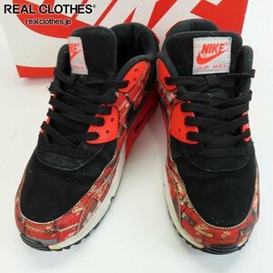 NIKE×atmos/ナイキ×アトモス AIR MAX 90 PRNT エアマックス90 AQ0926-001/25 /080