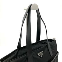 341 ★1円スタート★ 極美品 PRADA プラダ 2way 三角ロゴプレート ビジネスバッグ トート ショルダーバッグ メンズ ビジネス サフィアーノ_画像3