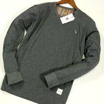 新品 1円～ ポールスミス 長袖カットソー M 濃灰 マルチストライプ マルチラビット うす手 ロンTシャツ Paul Smith メンズ【2984a】_画像3