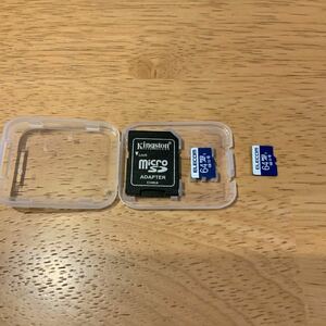 エレコム ELECOM micro SD XCカード 64GB Class10 ×2枚 ＊中古品