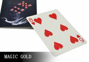 送料無料！　ムービングポイントプロ　トリックカード　８→６　新品　激安　マジック　手品　gold