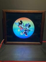 ミッキーマウスとミニーマウスのライティング　　フレーム 壁掛 置き型 電飾絵画 希少品 _画像1