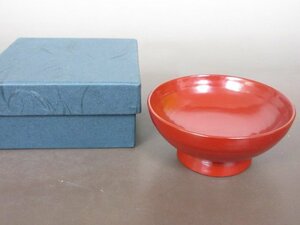  genuine work . interval Kiyoshi full work . paint sake cup lacquer ware . seal box attaching diameter approximately 9.1cm beautiful goods collector discharge goods free shipping!