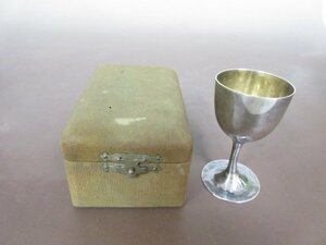  Kanagawa prefecture fire fighting association departure . type souvenir [ silver cup ] box attaching height approximately 6.8cm that time thing free shipping!