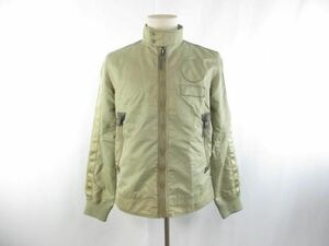 良品 ジースターロゥ G-STAR RAW ジャケット ジップアップ ハイネック M ベージュ メンズ