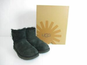 良品 アグ UGG オーストラリア ブーツ ムートンブーツ 1003889 23.0cm 黒 ブラック レディース