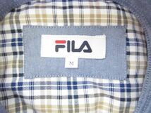 未使用 タグ付き フィラ FILA 半袖シャツ M チェック柄 グリーン メンズ_画像3