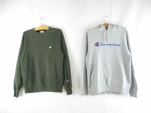 良品 アンダーアーマー チャンピオン 襟付きTシャツ スウェットパーカー ハーフジップシャツ等4点 X XL メンズ