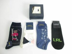 未使用 ラルフローレン Ralph Lauren ソックス 靴下 5点 22〜24cm レディース