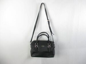 中古 ケイトスペード kate spade 2WAY ショルダー ハンドバッグ レザー PXRU5341 ブラック BLACK レディース