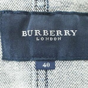 BURBERRY LONDON バーバリー ロンドン デニム ジャケット ショート丈 七分丈 レディース 40サイズ 身幅約43cm 着丈約43cm の画像4