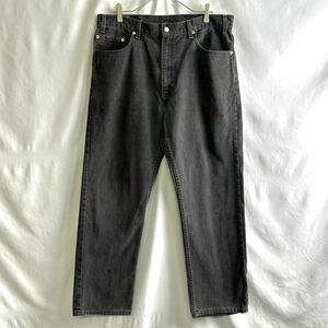 USA製 Levi's 505 ブラック デニム パンツ W38×L30 黒 サルファ 後染め スーパー リーバイス 501 519 80s 90s 00s オールド ビンテージ