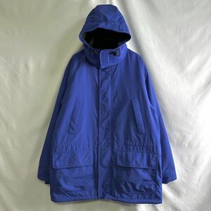 90s LANDS'END ポーラテック ナイロン フリース マウンテン ジャケット L 中綿 パーカー モッズ コート ランズエンド 80s 00s ビンテージ