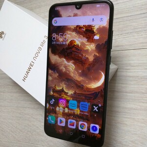 人気機種　HUAWEI nova lite 3　ブラック　SIMロックフリー　美品の部類かと思います。 　novalite3　SIMフリー版