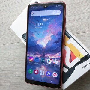 GALAXY　A21 　レッド　SC-42A　　RAM3GB.ROM64GB 　　バッテリー性能良好です。 Androidバージョン11 　繋がる安心のドコモ版　