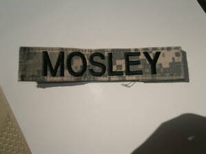 米軍実物ネームテープ　ACU　ベルクロ　mosley