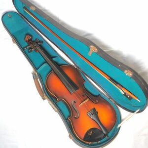 SUZUKI No.11 初期 青ラベル 4/4 鈴木バイオリン ハードケース付き 弓 付属 ビンテージ 楽器/140サイズ