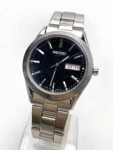 T902 SEIKO セイコー クォーツ 腕時計 7N43-9080 電池交換済み 黒文字盤