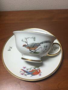 美品！ローゼンタール　デミタスカップ　雉キジきじ　野鳥　松　ドイツ　蚤の市　格安！Rosenthal Germany