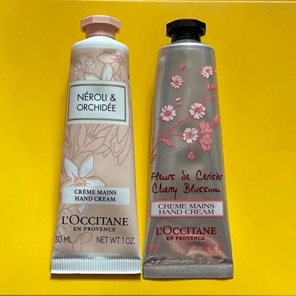 【新品・未開封】L'OCCITANE ロクシタン ハンドクリーム 各30ml ①ネロリオーキデ②チェリーブロッサム■内蓋シール付き