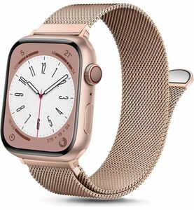 【新品】LISAMER Apple Watch バンド 41/40/38mm対応 シャンパンゴールド色