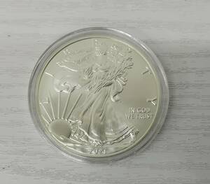 アメリカンイーグル銀貨　2021年　クリアケース付き　1oz/1オンス　シルバー　記念コイン　硬貨　1ドル　コレクション